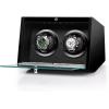 imageSilent LED Watch Winder 2 Box with Patented Bracket and Piano Paint Finish